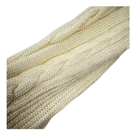 New Ralph Lauren Women's Cream Ribbed Knit Open Front Cardigan Size Small (S) - Picture 7 of 8